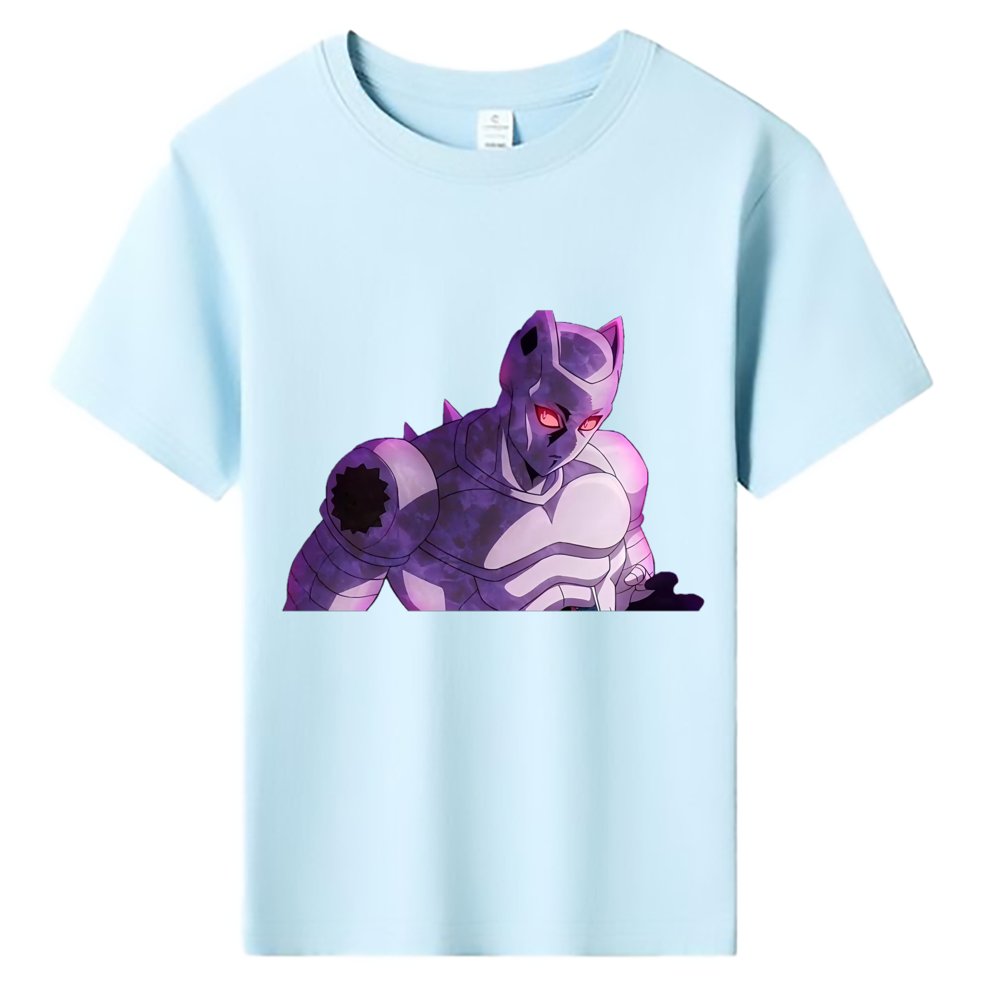（画像用） ジョジョの奇妙な冒険 きら よしかげ JoJo's Bizarre Adventure Kira Yoshikage 綿100％キッズTシャツ（フロントプリント）